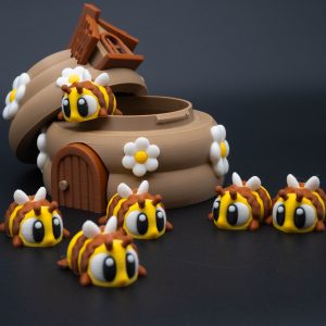 Beehive & Articulated Bee's set
