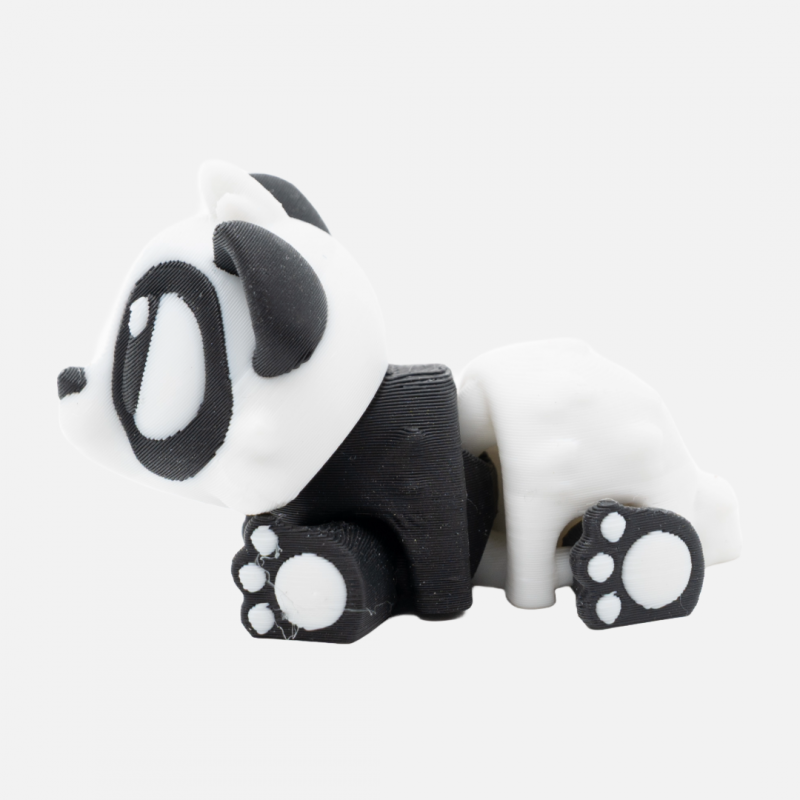 3D Printed Articulated Panda – Black & White Fidget Toy - Image 2