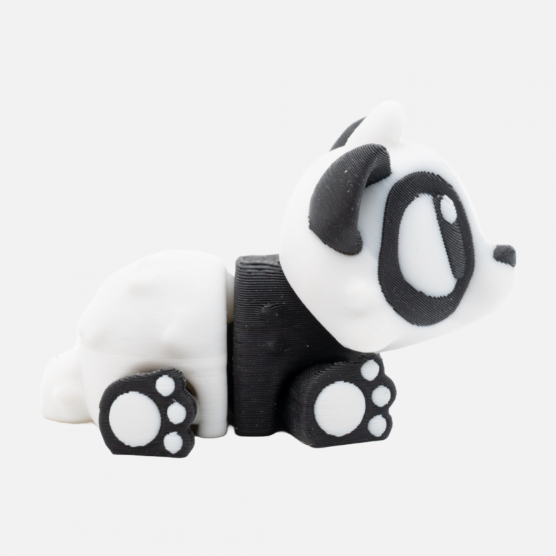 3D Printed Articulated Panda – Black & White Fidget Toy - Image 5
