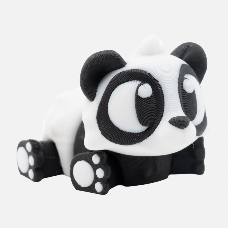3D Printed Articulated Panda – Black & White Fidget Toy - Image 3