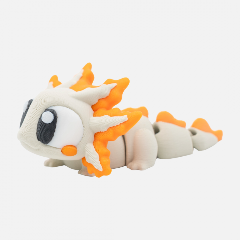 3D Printed Articulated Axolotl – Flexible Fidget Amphibian - Image 2