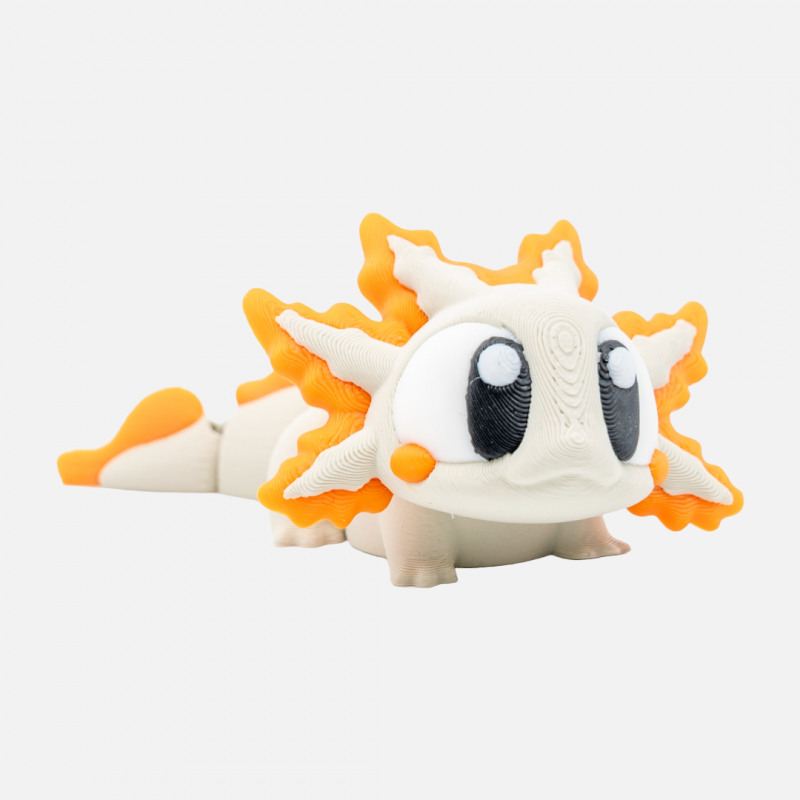 3D Printed Articulated Axolotl – Flexible Fidget Amphibian - Image 3