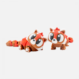 3D Printed Articulated Red Panda – Flexible Fidget Toy
