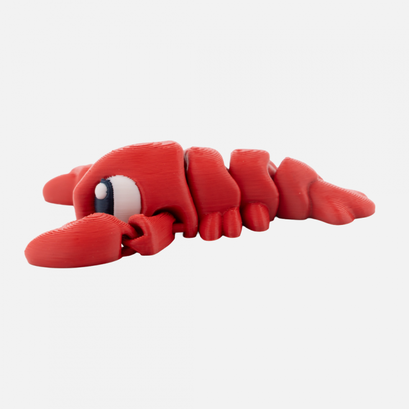 3D Printed Articulated Red Lobster – Ocean Fidget Toy - Image 3