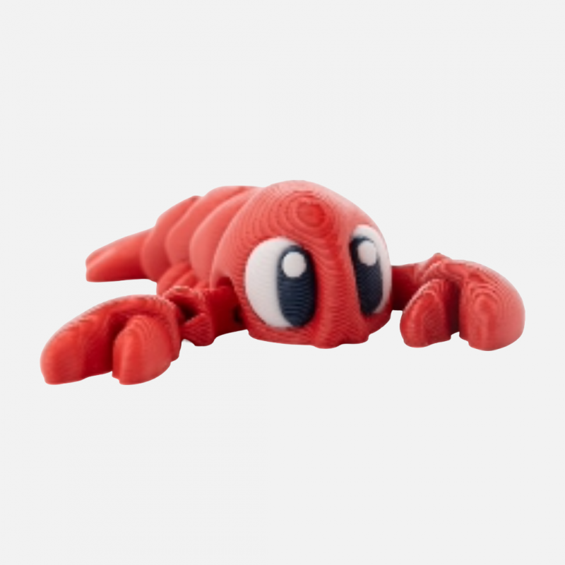 3D Printed Articulated Red Lobster – Ocean Fidget Toy - Image 2