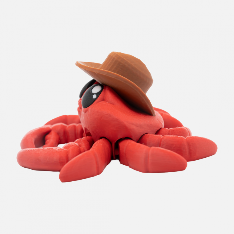 3D Printed Giant Red Cowboy Crab – Articulated Fidget Toy - Image 2