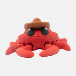 3D Printed Giant Red Cowboy Crab – Articulated Fidget Toy