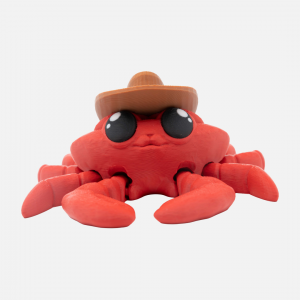 3D Printed Giant Red Cowboy Crab – Articulated Fidget Toy