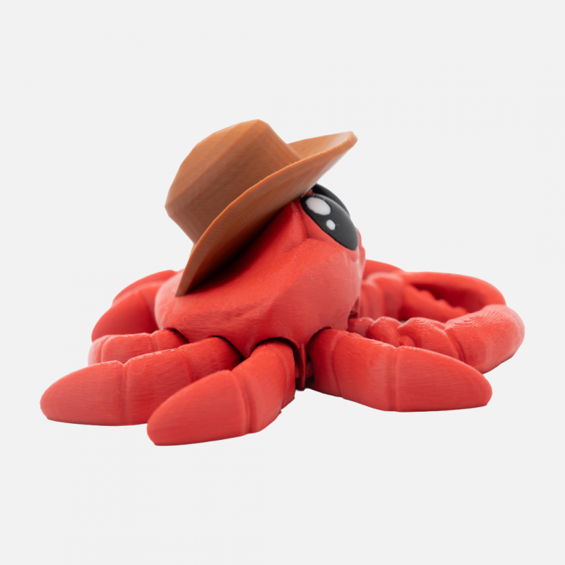 3D Printed Giant Red Cowboy Crab – Articulated Fidget Toy - Image 4