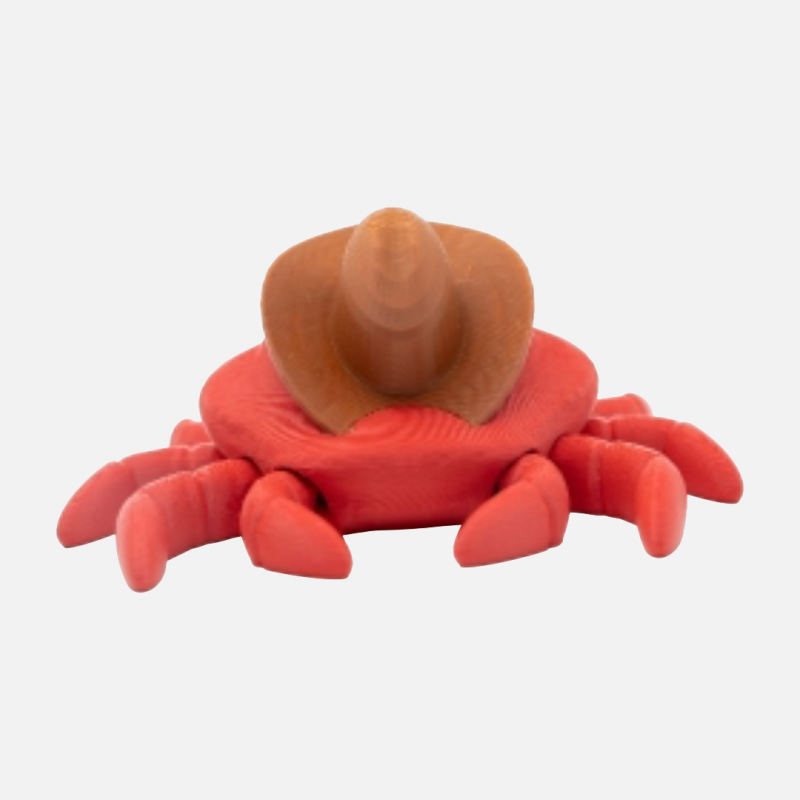3D Printed Giant Red Cowboy Crab – Articulated Fidget Toy - Image 3