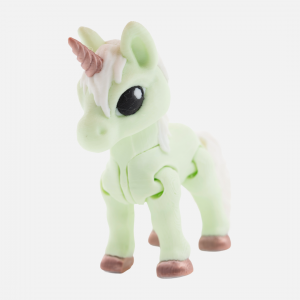3D Printed Minty Green Unicorn – Articulated Fidget Toy