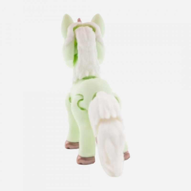 3D Printed Minty Green Unicorn – Articulated Fidget Toy - Image 4