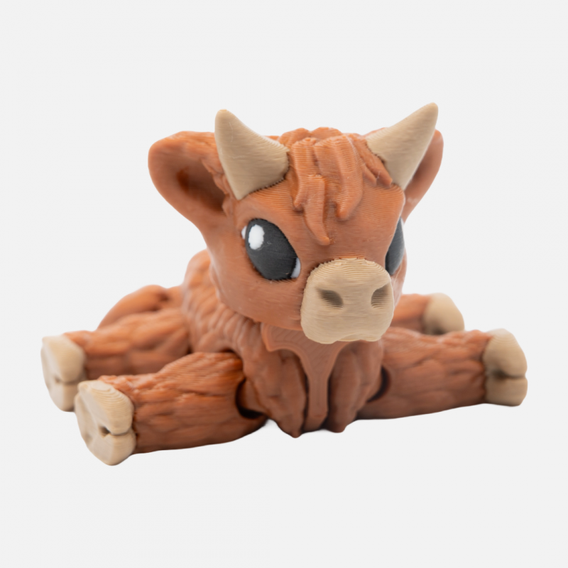 3D Printed Highland Cow – Articulated Fidget Toy - Image 6