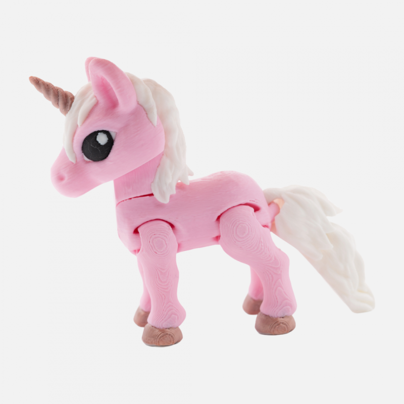 3D Printed Pink Unicorn – Articulated Mythical Fidget Toy - Image 5
