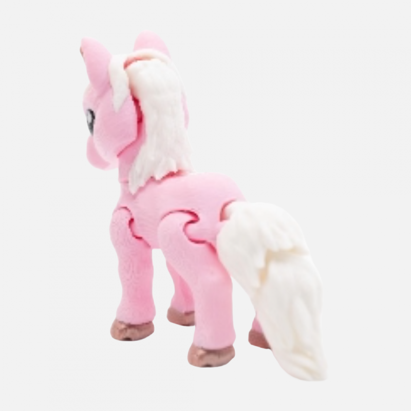 3D Printed Pink Unicorn – Articulated Mythical Fidget Toy - Image 4