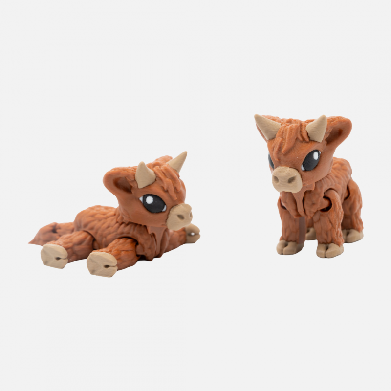 3D Printed Highland Cow – Articulated Fidget Toy - Image 2