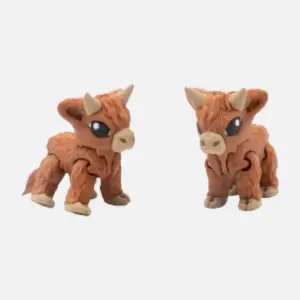 3D Printed Highland Cow – Articulated Fidget Toy