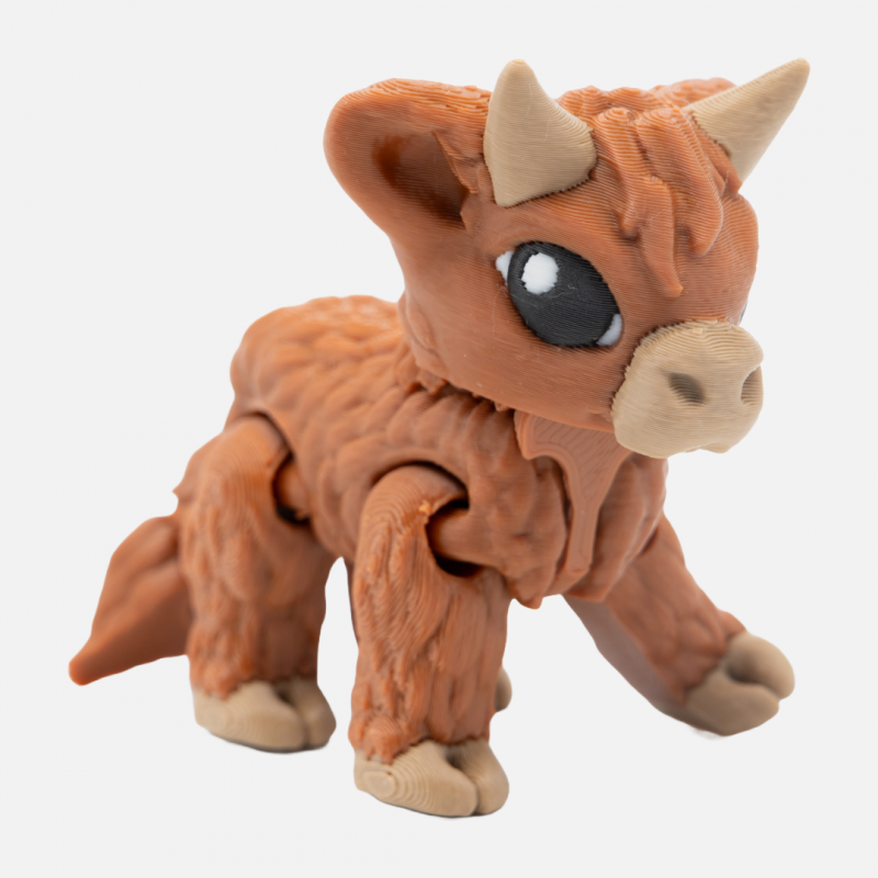 3D Printed Highland Cow – Articulated Fidget Toy - Image 3